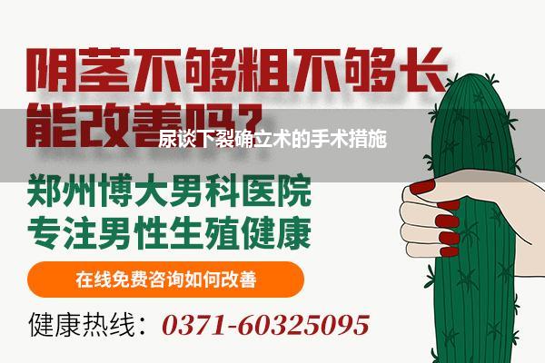 尿谈下裂一次手术二次手术的时分如何补_尿谈下裂确立术的手术措施