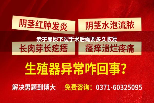 赤子尿谈下裂手术后需要多久收复